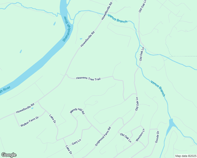 map of restaurants, bars, coffee shops, grocery stores, and more near 384 Heavens Tree Trail in Front Royal