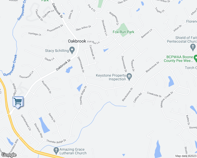 map of restaurants, bars, coffee shops, grocery stores, and more near 7217 Sherbrook Court in Florence