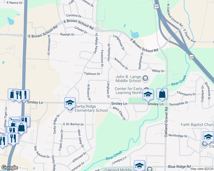 map of restaurants, bars, coffee shops, grocery stores, and more near in Columbia