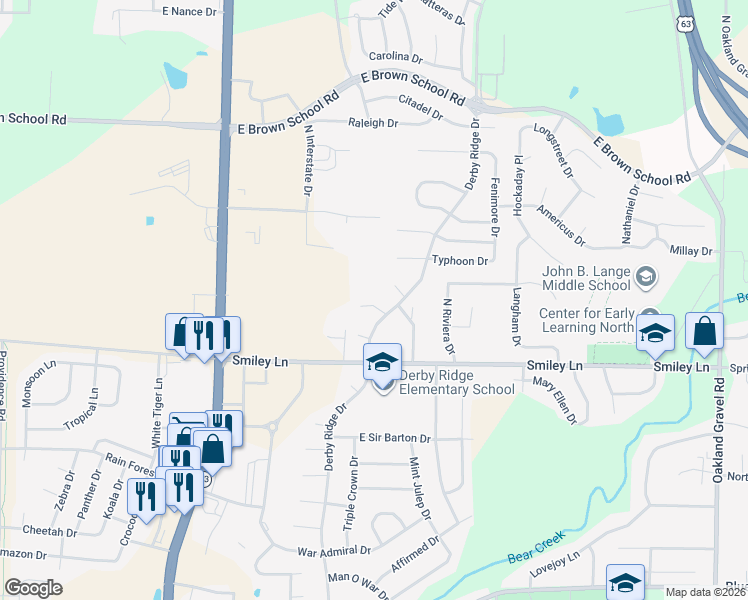 map of restaurants, bars, coffee shops, grocery stores, and more near 1413 Risen Star Court in Columbia