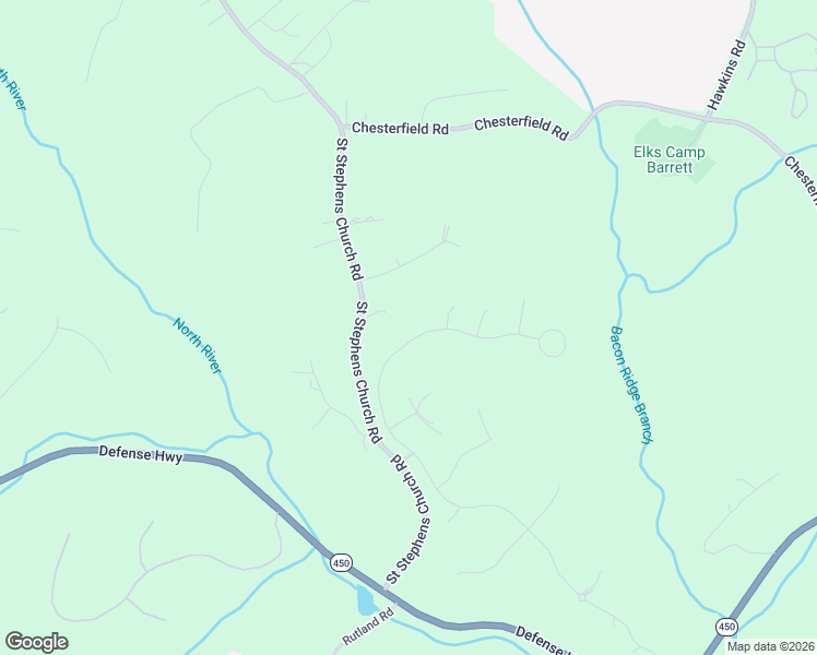 map of restaurants, bars, coffee shops, grocery stores, and more near 2030 Haverford Drive in Crownsville