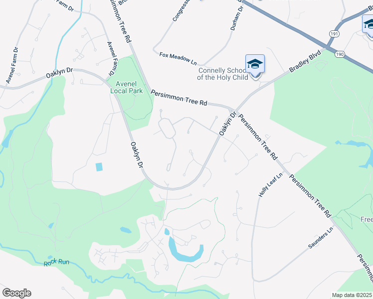 map of restaurants, bars, coffee shops, grocery stores, and more near 9416 Crimson Leaf Terrace in Potomac