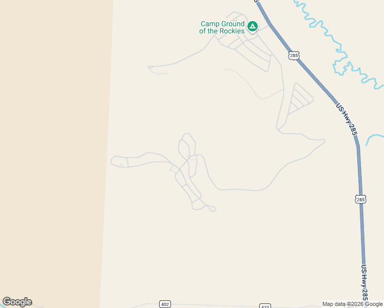 map of restaurants, bars, coffee shops, grocery stores, and more near 15 Pullman Loop in Hartsel