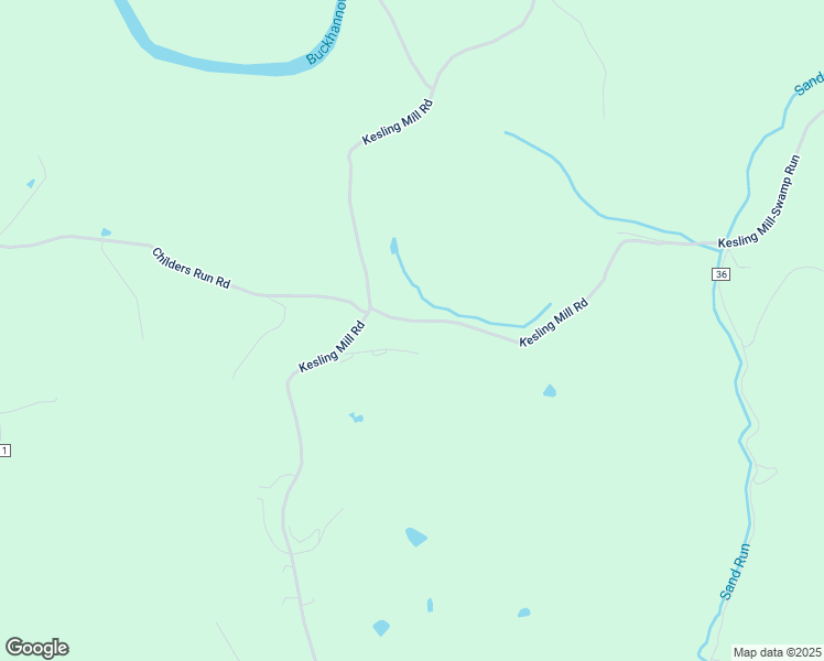 map of restaurants, bars, coffee shops, grocery stores, and more near 1546 Kesling Mill Road in Buckhannon