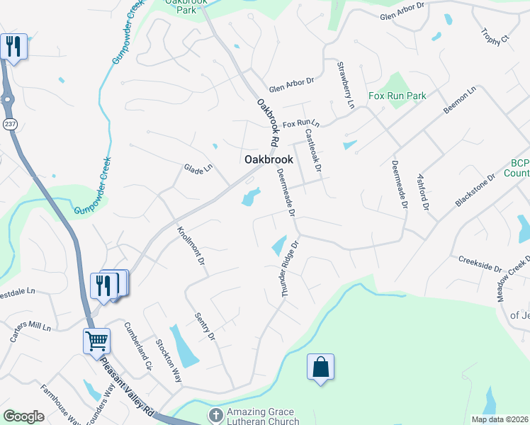 map of restaurants, bars, coffee shops, grocery stores, and more near 7521 Roxbury Court in Florence