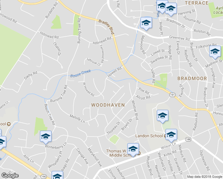map of restaurants, bars, coffee shops, grocery stores, and more near 8404 Westmont Court in Bethesda