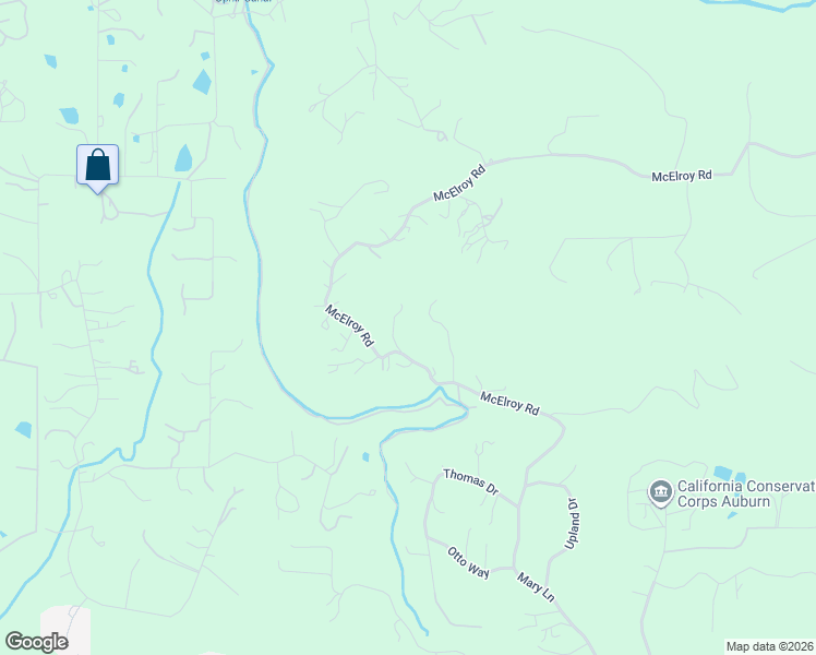map of restaurants, bars, coffee shops, grocery stores, and more near 14580 McElroy Road in Auburn