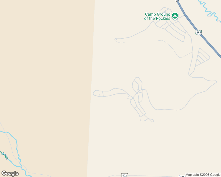 map of restaurants, bars, coffee shops, grocery stores, and more near 491 Lantern Loop in Hartsel