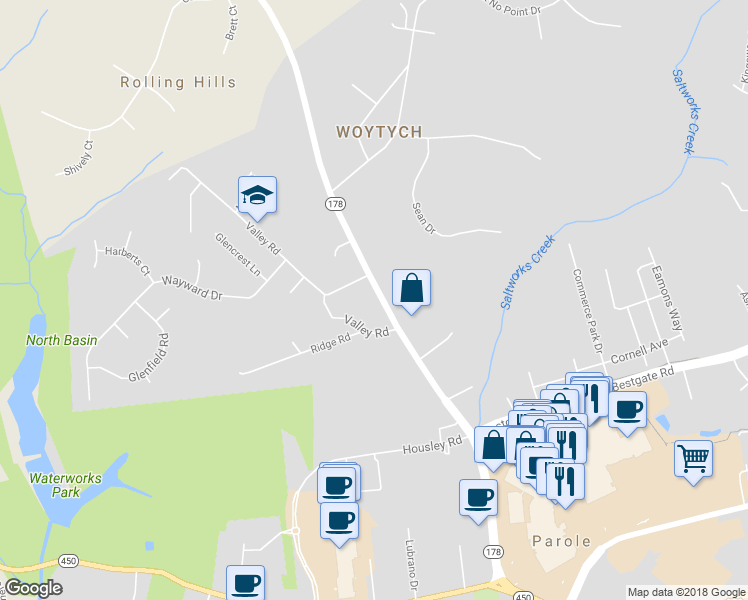 map of restaurants, bars, coffee shops, grocery stores, and more near 2006 Generals Hwy in Annapolis