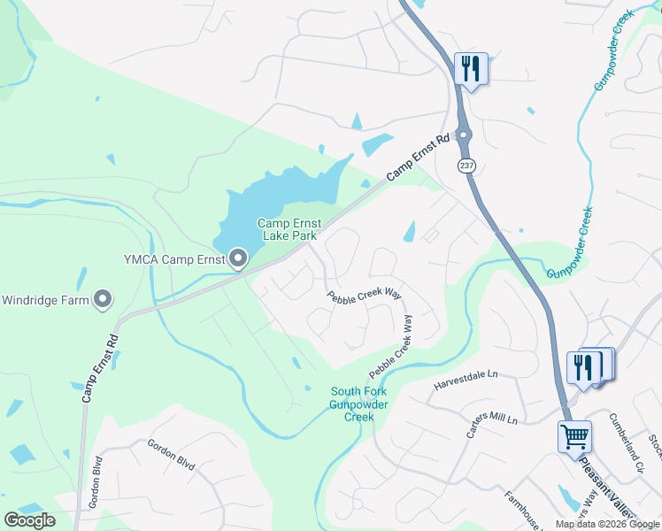 map of restaurants, bars, coffee shops, grocery stores, and more near 7369 Ironwood Way in Burlington
