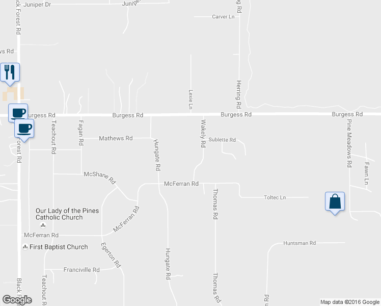 map of restaurants, bars, coffee shops, grocery stores, and more near 11330 Wakely Road in Colorado Springs