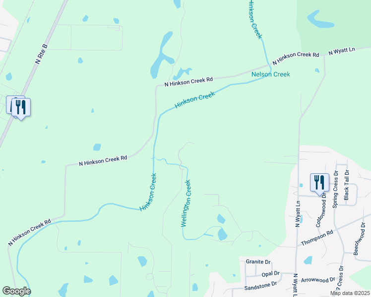 map of restaurants, bars, coffee shops, grocery stores, and more near 4100 North Wellington Drive in Columbia