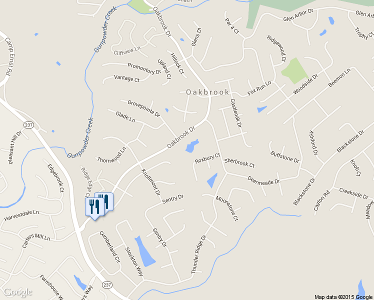 map of restaurants, bars, coffee shops, grocery stores, and more near 7200 Oakbrook Drive in Florence