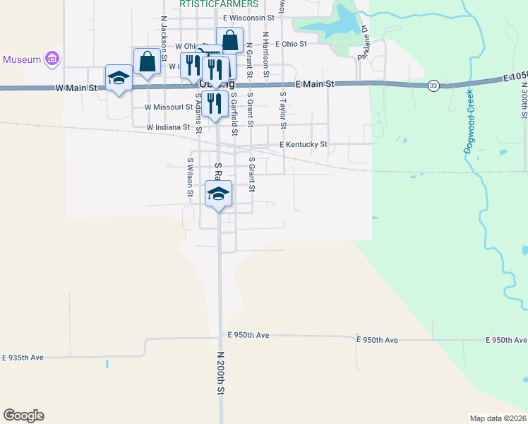 map of restaurants, bars, coffee shops, grocery stores, and more near 2-498 Ridge Lane in Oblong
