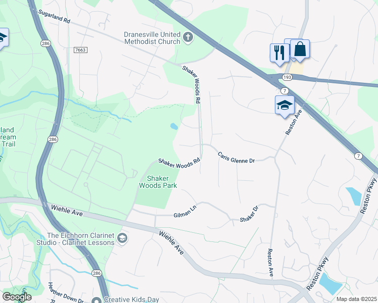 map of restaurants, bars, coffee shops, grocery stores, and more near 1221 Admiral Zumwalt Lane in Herndon