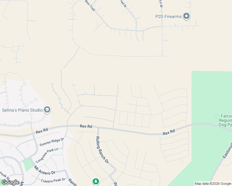 map of restaurants, bars, coffee shops, grocery stores, and more near Londonderry Drive in Elbert