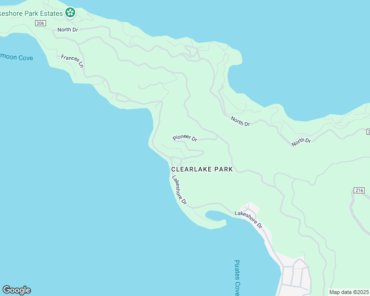 map of restaurants, bars, coffee shops, grocery stores, and more near 11178 Pioneer Drive in Clearlake