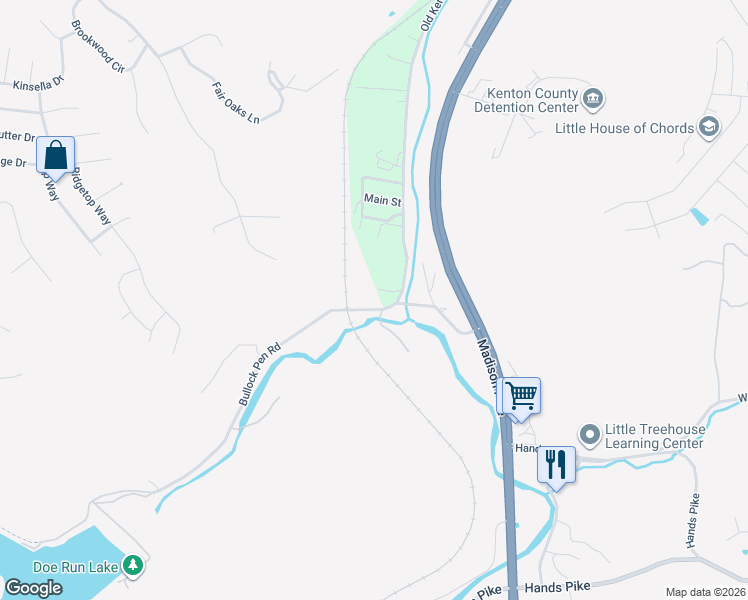 map of restaurants, bars, coffee shops, grocery stores, and more near 1961 Bullock Pen Road in Covington