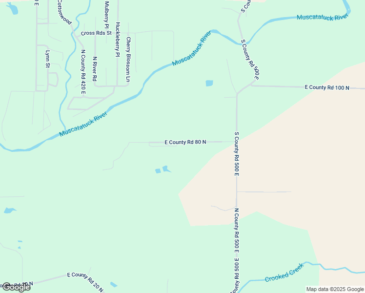 map of restaurants, bars, coffee shops, grocery stores, and more near 4811 East County Road 80 North in Butlerville
