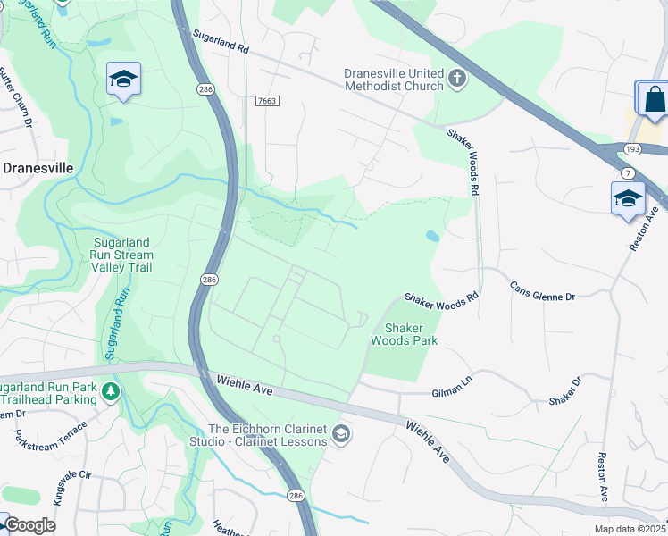 map of restaurants, bars, coffee shops, grocery stores, and more near 11905 Crayton Court in Herndon