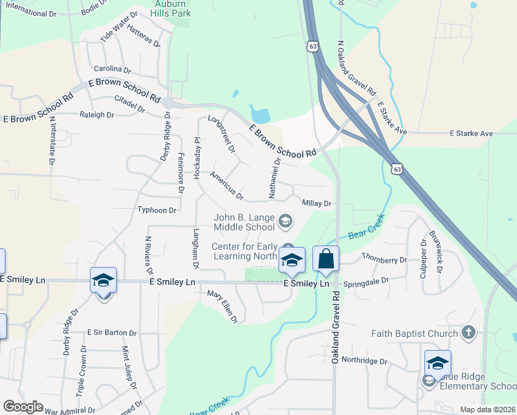 map of restaurants, bars, coffee shops, grocery stores, and more near 2005 Americus Dr in Columbia