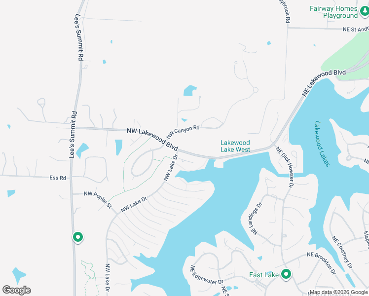 map of restaurants, bars, coffee shops, grocery stores, and more near 114 Northwest Lakewood Boulevard in Lee's Summit