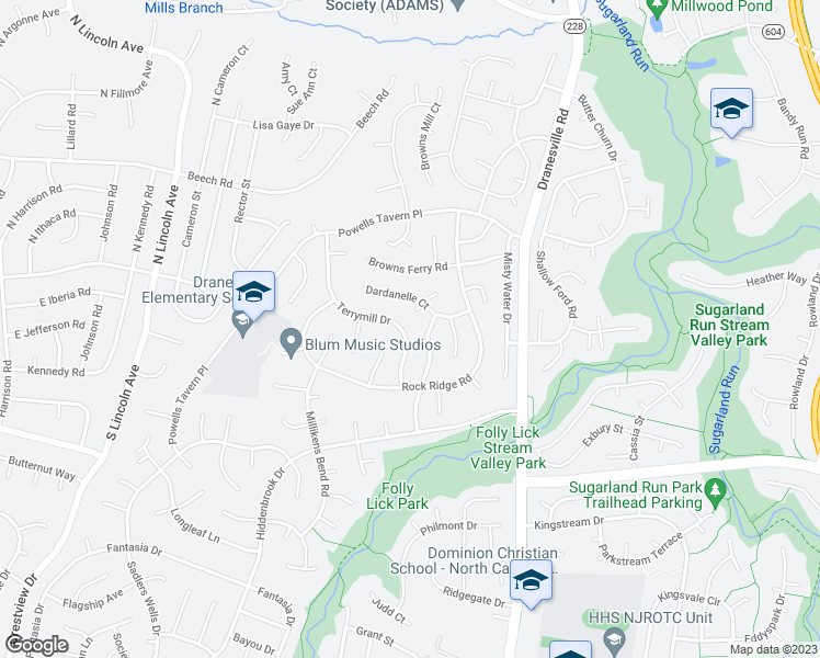 map of restaurants, bars, coffee shops, grocery stores, and more near 12645 Terrymill Drive in Herndon