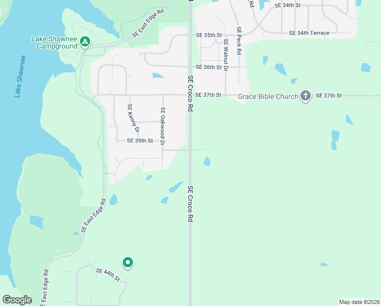 map of restaurants, bars, coffee shops, grocery stores, and more near 3560-3598 SE 39th St in Topeka
