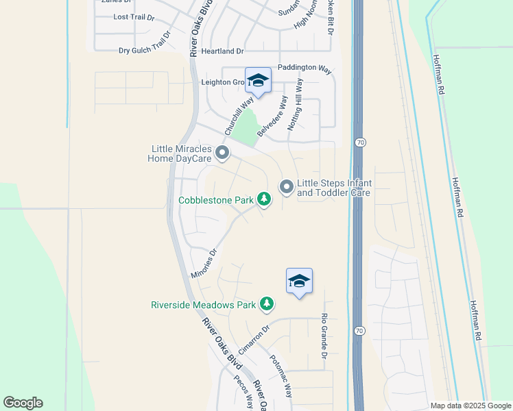 map of restaurants, bars, coffee shops, grocery stores, and more near 1425 Minories Drive in Olivehurst