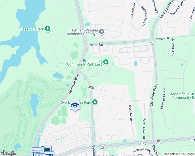 map of restaurants, bars, coffee shops, grocery stores, and more near 42629 Beckett Terrace in Ashburn