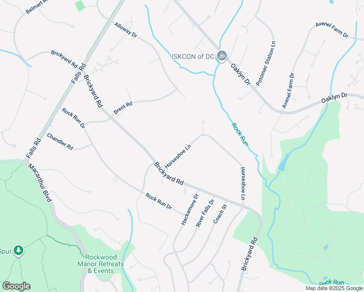 map of restaurants, bars, coffee shops, grocery stores, and more near 8561 Horseshoe Lane in Potomac