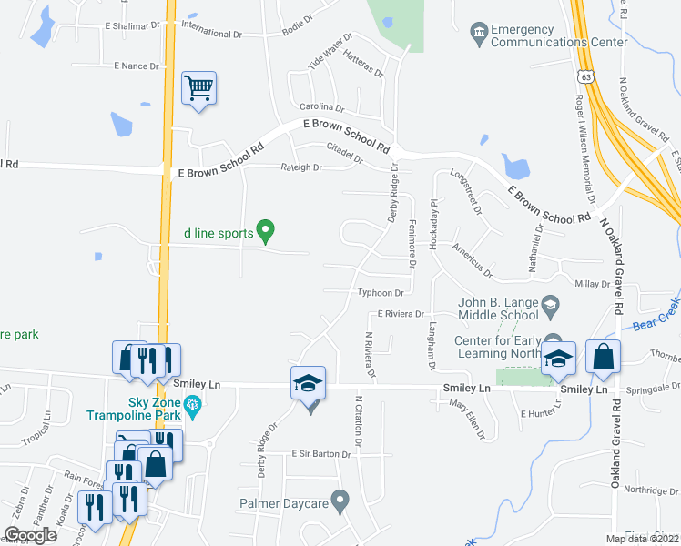 map of restaurants, bars, coffee shops, grocery stores, and more near 1516-1518 Native Dancer Drive in Columbia