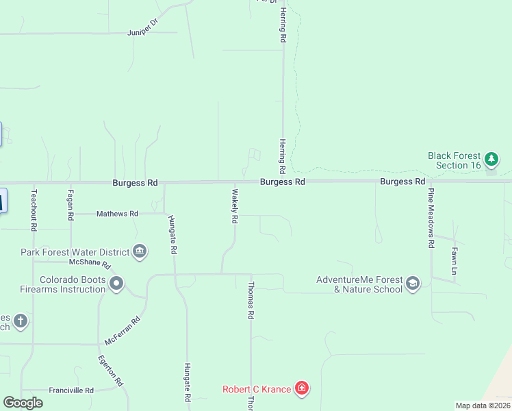 map of restaurants, bars, coffee shops, grocery stores, and more near 7690 Sublette Road in Colorado Springs