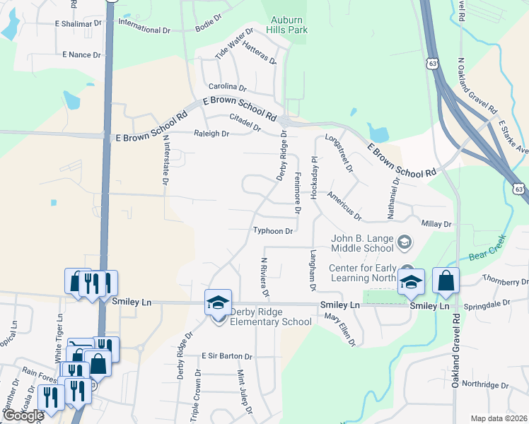 map of restaurants, bars, coffee shops, grocery stores, and more near 1600 Native Dancer Drive in Columbia