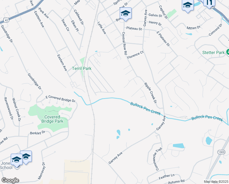 map of restaurants, bars, coffee shops, grocery stores, and more near 115 Sparrow Street in Elsmere