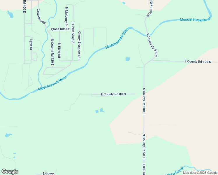 map of restaurants, bars, coffee shops, grocery stores, and more near 4811 East County Road 80 North in Butlerville