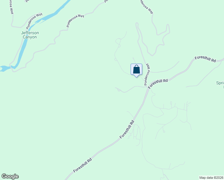 map of restaurants, bars, coffee shops, grocery stores, and more near 5577 Pine Ridge Road in Foresthill