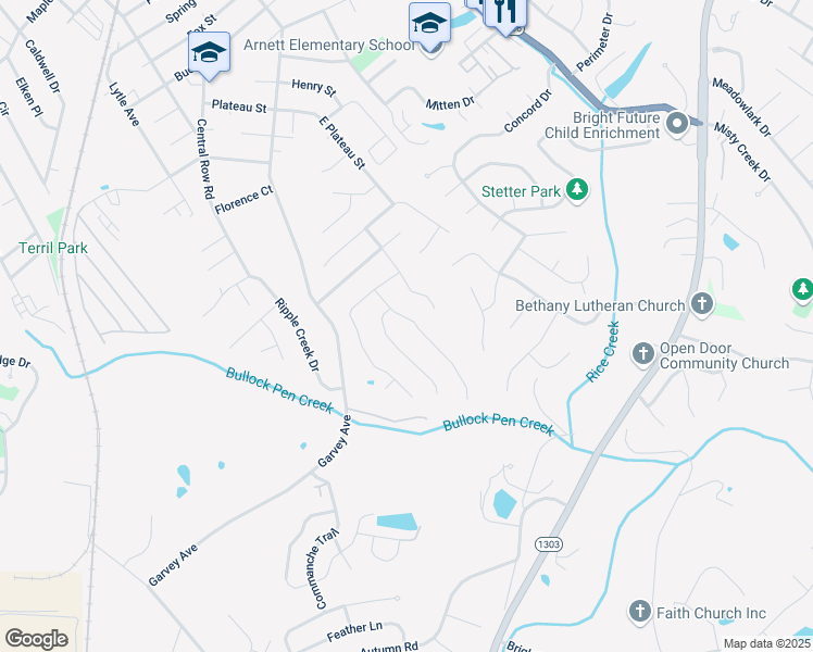 map of restaurants, bars, coffee shops, grocery stores, and more near 1037 Wermeling Lane in Erlanger
