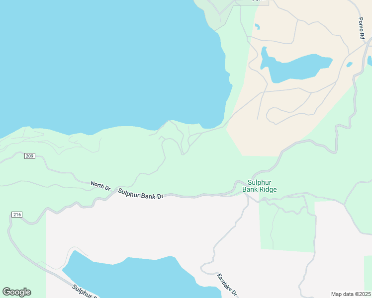 map of restaurants, bars, coffee shops, grocery stores, and more near 12620 Sulphur Bank Mine Road in Clearlake Oaks