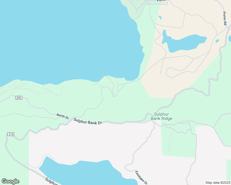 map of restaurants, bars, coffee shops, grocery stores, and more near 12620 Sulphur Bank Mine Road in Clearlake Oaks