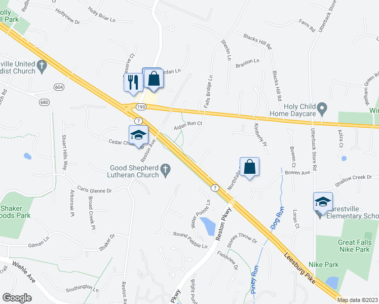 map of restaurants, bars, coffee shops, grocery stores, and more near 1063 Autumn Mist Lane in Great Falls