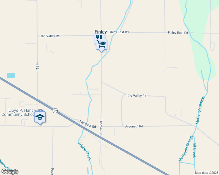 map of restaurants, bars, coffee shops, grocery stores, and more near 1998 Big Valley Road in Lakeport