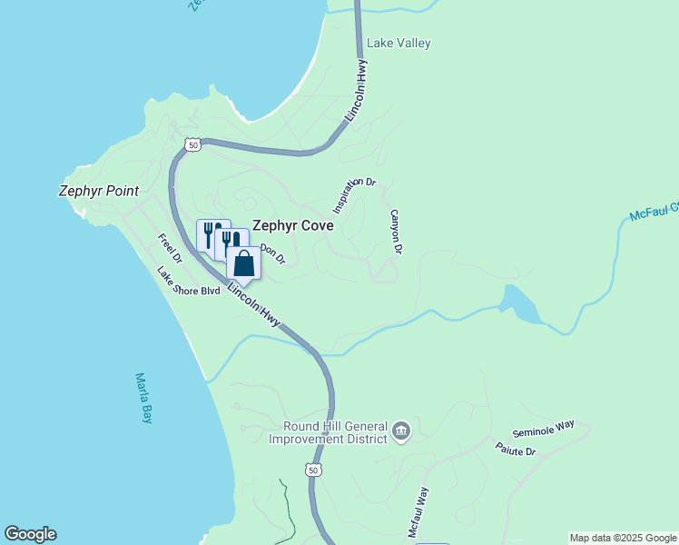 map of restaurants, bars, coffee shops, grocery stores, and more near 295 South Martin Drive in Glenbrook