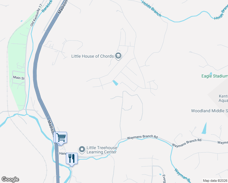 map of restaurants, bars, coffee shops, grocery stores, and more near 5420 Rockwood Drive in Covington