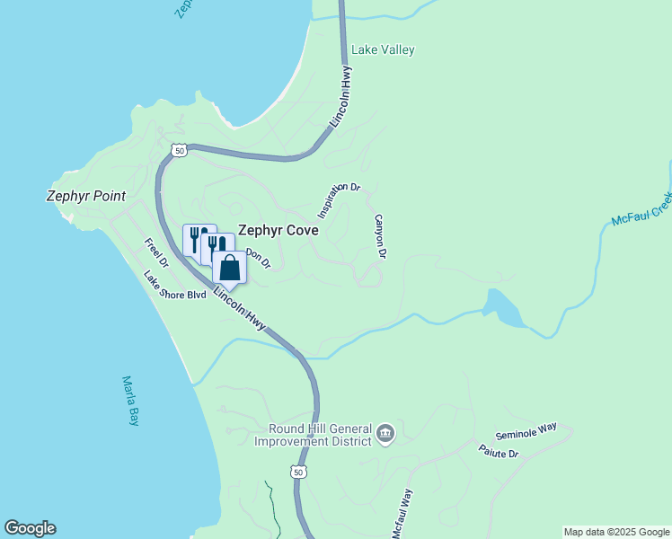 map of restaurants, bars, coffee shops, grocery stores, and more near 295 South Martin Drive in Glenbrook