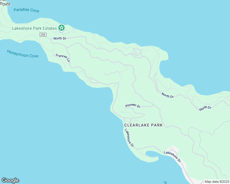 map of restaurants, bars, coffee shops, grocery stores, and more near 10821 Lakeshore Drive in Clearlake