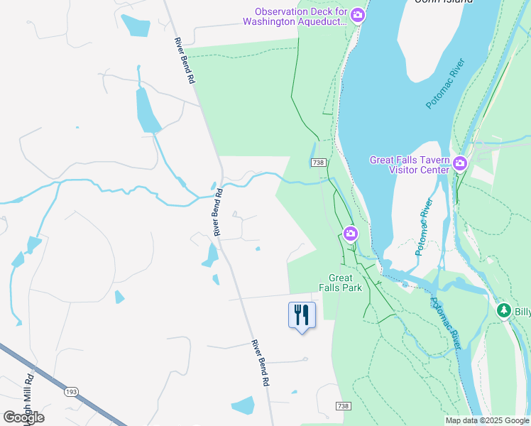map of restaurants, bars, coffee shops, grocery stores, and more near 9100 Mine Run Drive in Great Falls