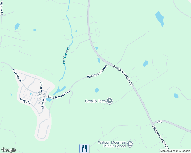 map of restaurants, bars, coffee shops, grocery stores, and more near 41181 Black Branch Parkway in Leesburg