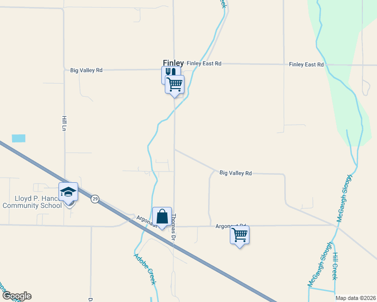 map of restaurants, bars, coffee shops, grocery stores, and more near 1998 Big Valley Road in Lakeport