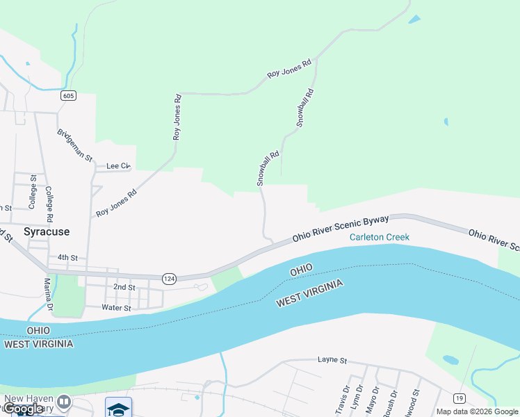 map of restaurants, bars, coffee shops, grocery stores, and more near 2894 Ohio 124 in Racine